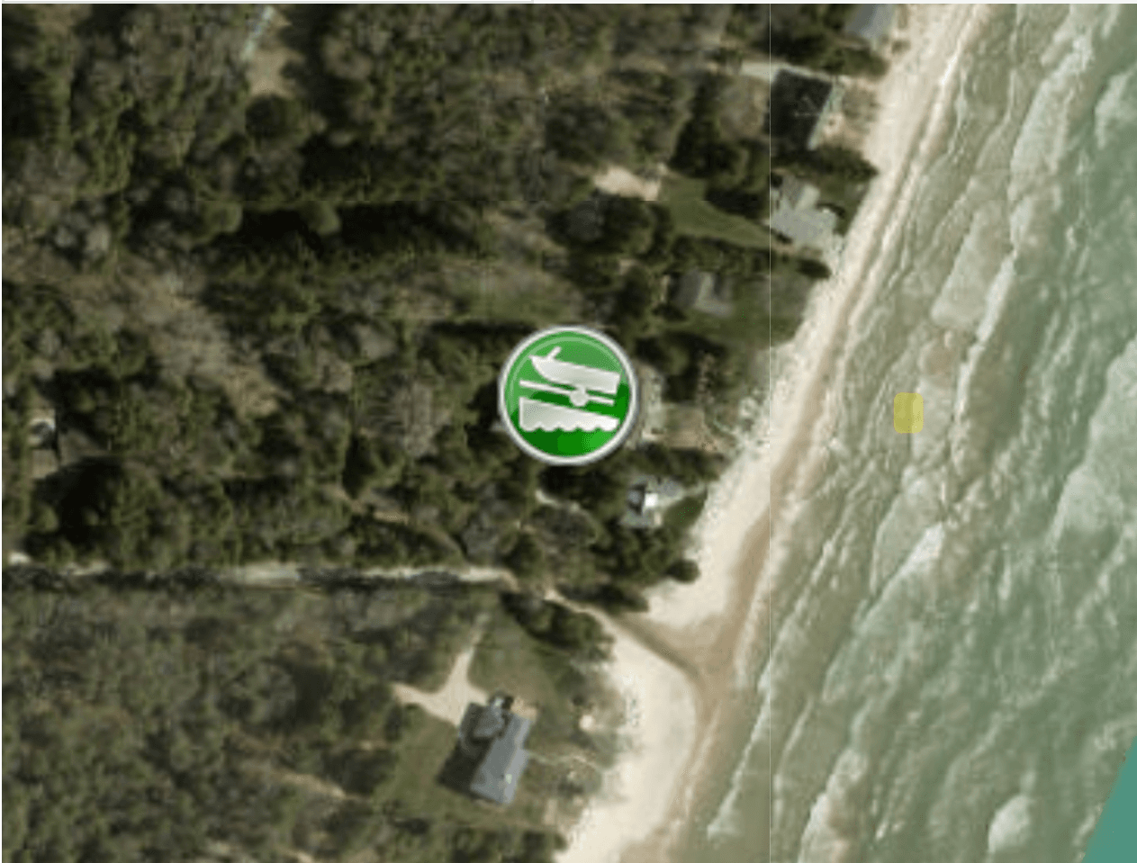 Sandee County Road D Boat Launch Beach